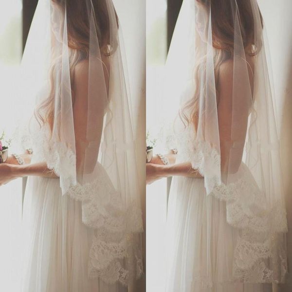 bridal veils romantic women wedding party hair accessories lace applique edge one layer soft tulle, Black
bridal veils romantic women wedding party hair accessories lace applique edge one layer soft tulle, Black