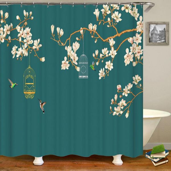 chinese style flower and bird landscape shower curtain waterproof bathroom bath curtains fabric 3d printed with hooks
chinese style flower and bird landscape shower curtain waterproof bathroom bath curtains fabric 3d printed with hooks