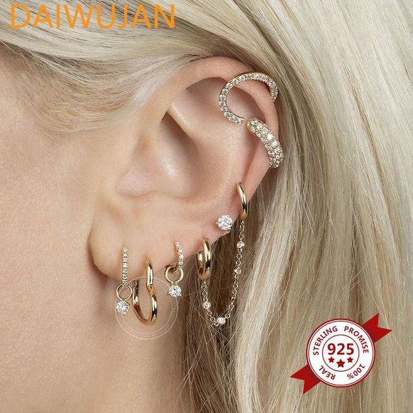 hoop & huggie daiwujan 925 sterling silver elegant love heart earrings for women ear bone buckle piercing mujer pendientes, Golden;silver
hoop & huggie daiwujan 925 sterling silver elegant love heart earrings for women ear bone buckle piercing mujer pendientes, Golden;silver