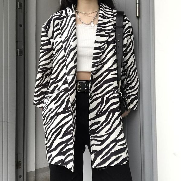 women's suits & blazers women summer zebra pattern suit jackets 2021 high fashion streetwear loose clothes office ladies black and whit, White;black
women's suits & blazers women summer zebra pattern suit jackets 2021 high fashion streetwear loose clothes office ladies black and whit, White;black