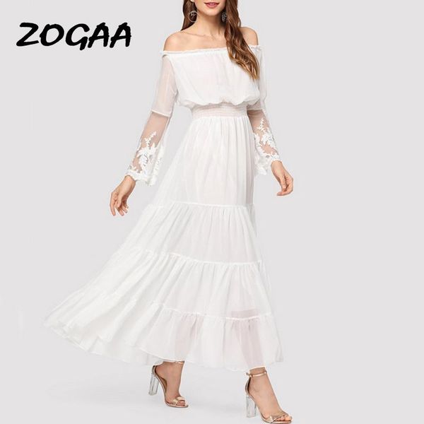casual dresses zogaa 2021 summer women off shoulder maxi dress long sleeve slash neck strapless white lace tunic beach, Black;gray
casual dresses zogaa 2021 summer women off shoulder maxi dress long sleeve slash neck strapless white lace tunic beach, Black;gray