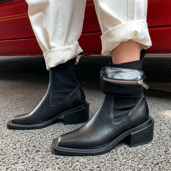 boots qzyerai 2021 women real leather ankle thick bottom shoes woman winter warm fashion cool footwear, Black
boots qzyerai 2021 women real leather ankle thick bottom shoes woman winter warm fashion cool footwear, Black