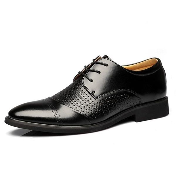 dress shoes size 38-47 fashion men leather business loafers breathable hollow out pointed toe oxford formal wedding, Black
dress shoes size 38-47 fashion men leather business loafers breathable hollow out pointed toe oxford formal wedding, Black