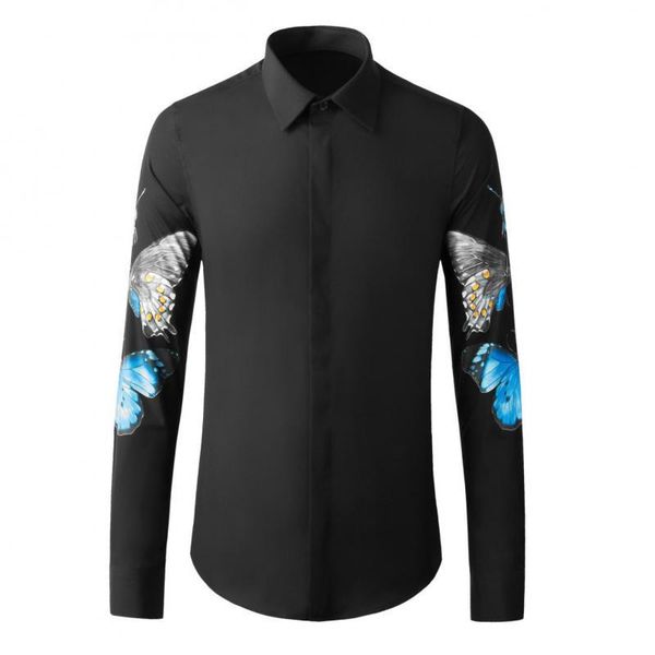men's casual shirts flower butterfly printed male luxury long sleeve mens dress fashion slim fit party man 4xl, White;black
men's casual shirts flower butterfly printed male luxury long sleeve mens dress fashion slim fit party man 4xl, White;black