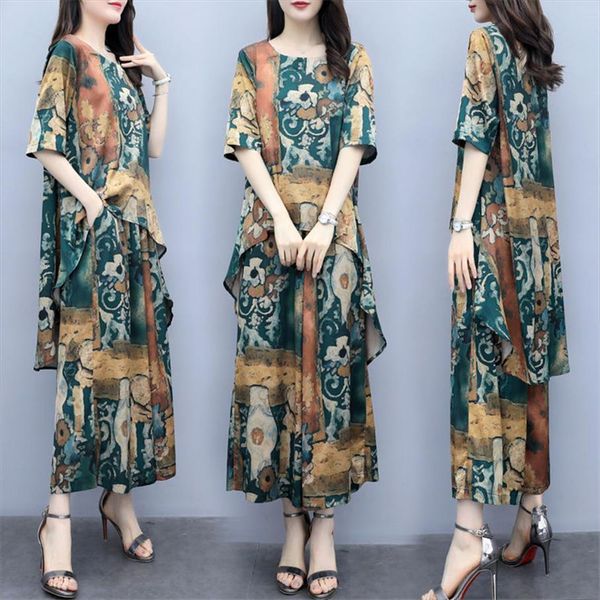 printed 2 piece sets womens tracksuits outfits plus size pants suits spring summer elegant korean ladies, Gray
printed 2 piece sets womens tracksuits outfits plus size pants suits spring summer elegant korean ladies, Gray