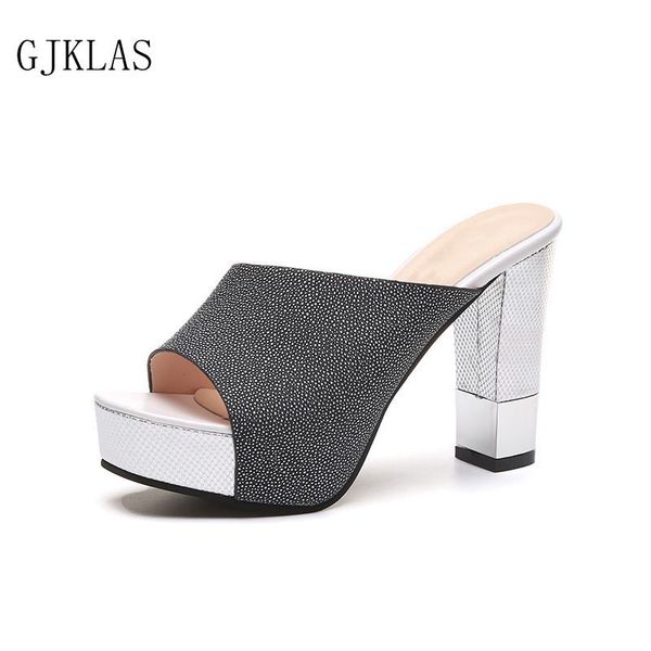 sandals platform high heels summer pink block ladies slippers leather sliders shoes for women chunky, Black
sandals platform high heels summer pink block ladies slippers leather sliders shoes for women chunky, Black