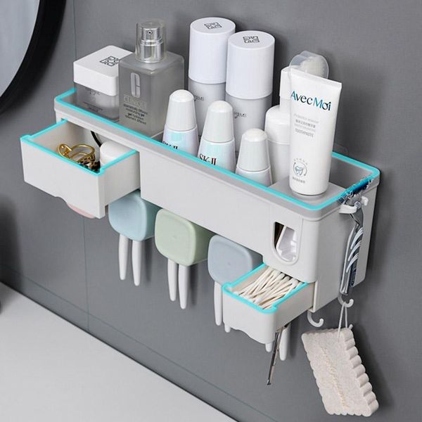 bathroom accessories set toothbrush holder automatic toothpaste dispenser with cups wall mount rack shelf bath accessory
bathroom accessories set toothbrush holder automatic toothpaste dispenser with cups wall mount rack shelf bath accessory