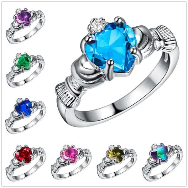 accessories silver plated jewelry crystal heart zircon ring women's boutique, Black
accessories silver plated jewelry crystal heart zircon ring women's boutique, Black
