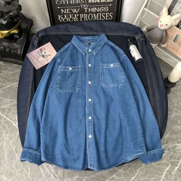 men's casual shirts shirtspring denim men's korean fashion cool long sleeve shirt versatile student bf couple's thin jacket 4, White;black
men's casual shirts shirtspring denim men's korean fashion cool long sleeve shirt versatile student bf couple's thin jacket 4, White;black