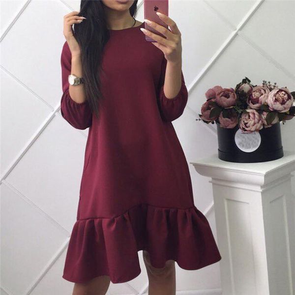 bigsweety autumn dress women casual loose party ruffles sundress female fashion lantern sleeve dresses, Black;gray
bigsweety autumn dress women casual loose party ruffles sundress female fashion lantern sleeve dresses, Black;gray