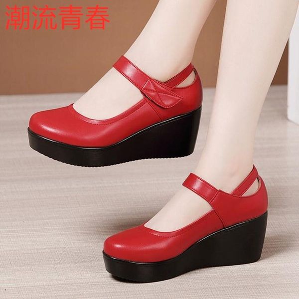 dress shoes genuine leather slip on walking woman platform casual sapatos femininos chaussure femme wedge, Black
dress shoes genuine leather slip on walking woman platform casual sapatos femininos chaussure femme wedge, Black