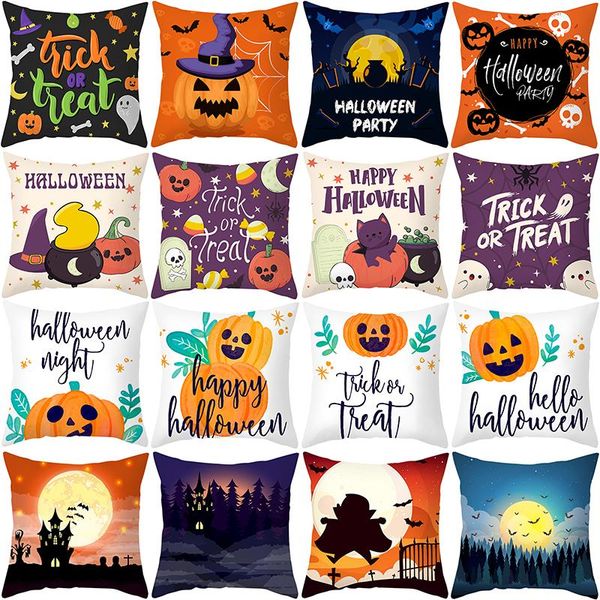 cushion/decorative pillow zerolife halloween cushion cover demon pumpkin for sofa bed chair car decorative case 45x45cm holiday decor