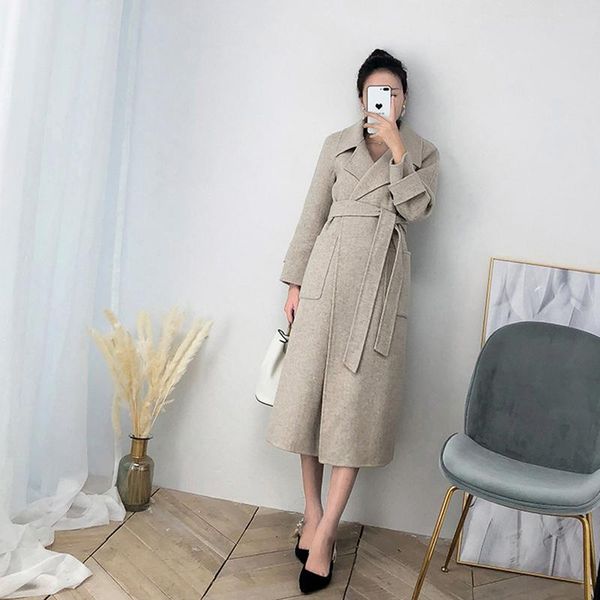 women's wool & blends two winter women herringbone autumn sided sashes open stitch coat female v-neck loose comfortable fashion tweed z, Black
women's wool & blends two winter women herringbone autumn sided sashes open stitch coat female v-neck loose comfortable fashion tweed z, Black