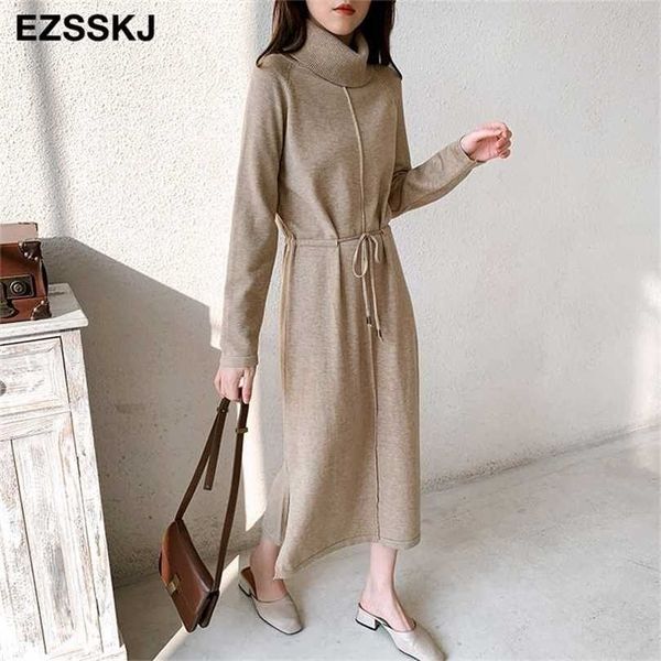 autumn winter women turtleneck loose long sweater dress robe knitted sweaters drawstring female oversize maxi 211109, Black;gray
autumn winter women turtleneck loose long sweater dress robe knitted sweaters drawstring female oversize maxi 211109, Black;gray