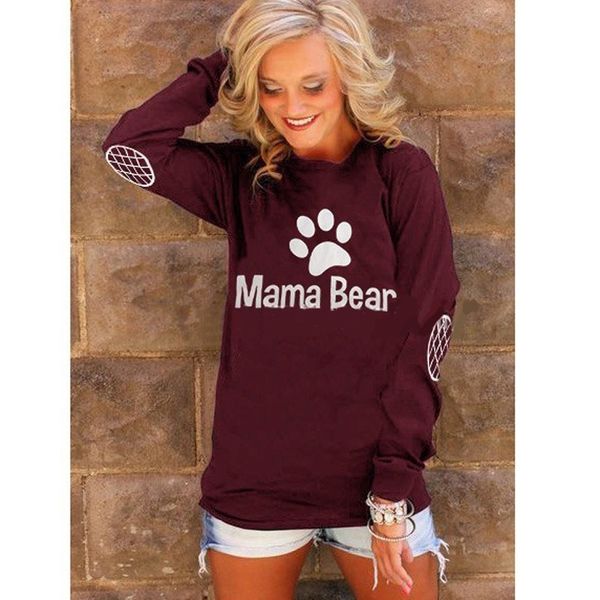 fashion t-shirts clear goods spring women's long sleeve mama bear print base shirt, White
fashion t-shirts clear goods spring women's long sleeve mama bear print base shirt, White