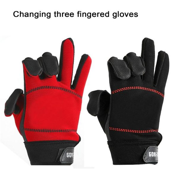 fishing gloves winter thickened warm three-finger breathable non-slip outdoor cycling, Black 
fishing gloves winter thickened warm three-finger breathable non-slip outdoor cycling, Black