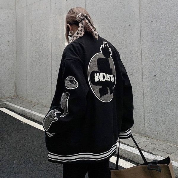women's hoodies & sweatshirts large loose jacket, korean bomber street clothes, casual embroidered baseball suit, men's in 2021, Black
women's hoodies & sweatshirts large loose jacket, korean bomber street clothes, casual embroidered baseball suit, men's in 2021, Black