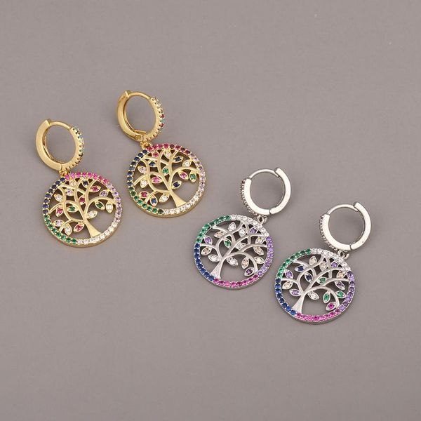 dangle & chandelier dainty colorful micro pave tree of life charm pendant jewelry hoops earrings, Silver
dangle & chandelier dainty colorful micro pave tree of life charm pendant jewelry hoops earrings, Silver