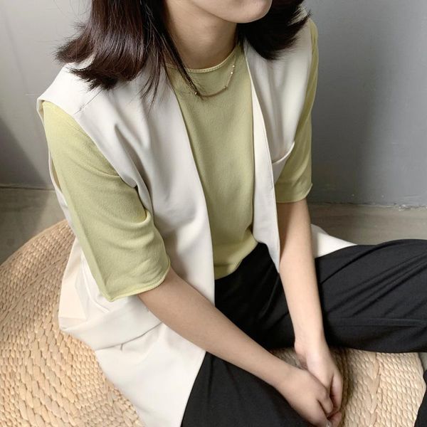 women's vests korean irregular v-neck beige black double breasted blazers waistcoat 2021 spring autumn sleeveless vest casual women sho, Black;white
women's vests korean irregular v-neck beige black double breasted blazers waistcoat 2021 spring autumn sleeveless vest casual women sho, Black;white