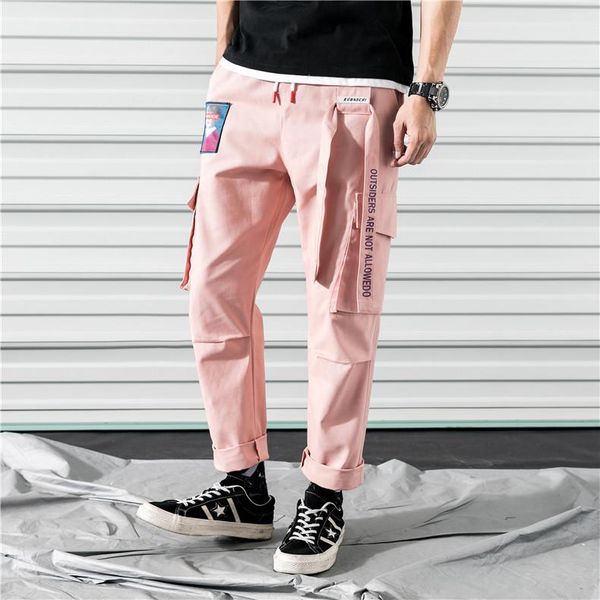 men's pants 2021 pockets cargo harem mens casual joggers baggy ribbon tactical trousers harajuku streetwear hip hop men, Black
men's pants 2021 pockets cargo harem mens casual joggers baggy ribbon tactical trousers harajuku streetwear hip hop men, Black