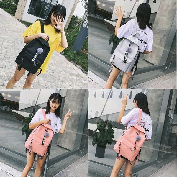 backpack fashion wild bag female retro canvas teenager cute hairball ribbon students girl large capacity shoulder travel
backpack fashion wild bag female retro canvas teenager cute hairball ribbon students girl large capacity shoulder travel