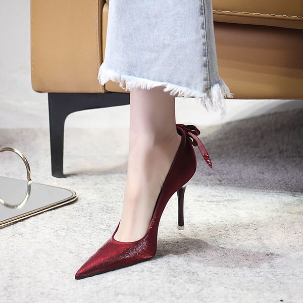 sandals bowknot pointed toe stiletto single shoes women's autumn 2021 all-match satin banquet dress wine red shallow mouth work sh, Black
sandals bowknot pointed toe stiletto single shoes women's autumn 2021 all-match satin banquet dress wine red shallow mouth work sh, Black