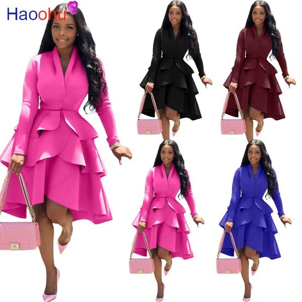 casual dresses haoohu multilayer ruffles office lady club party women deep v neck long sleeve irregular dress elegant fit robe femme, Black;gray
casual dresses haoohu multilayer ruffles office lady club party women deep v neck long sleeve irregular dress elegant fit robe femme, Black;gray
