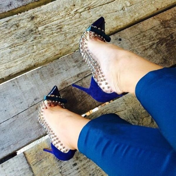 dress shoes pink blue suede bowtie high heel clear pvc rivets pumps 12cm stiletto heels patchwork banquet 998j, Black
dress shoes pink blue suede bowtie high heel clear pvc rivets pumps 12cm stiletto heels patchwork banquet 998j, Black