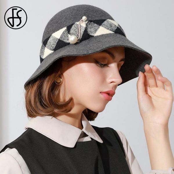 stingy brim hats fs lady wool felt dome fedora for women winter cloche hat fedoras bowler cap with houndstooth ribbon beads, Blue;gray
stingy brim hats fs lady wool felt dome fedora for women winter cloche hat fedoras bowler cap with houndstooth ribbon beads, Blue;gray