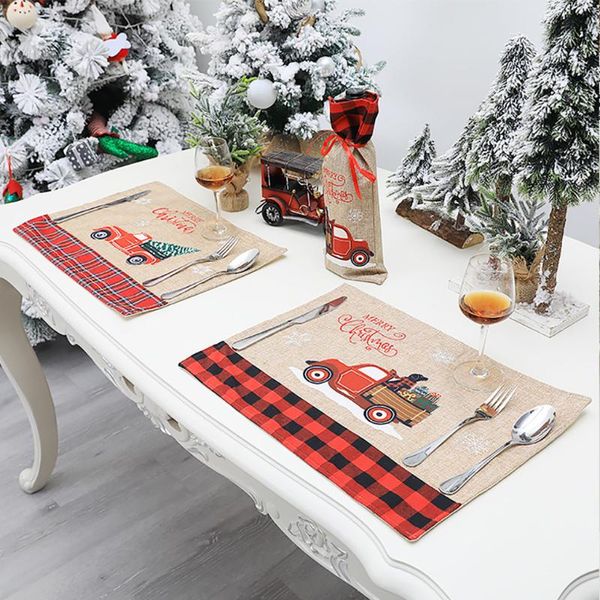 kitchen accessories christmas place mats truck tree or dog washable linen placemats jogo americano para mesa jantar f9 & pads
kitchen accessories christmas place mats truck tree or dog washable linen placemats jogo americano para mesa jantar f9 & pads