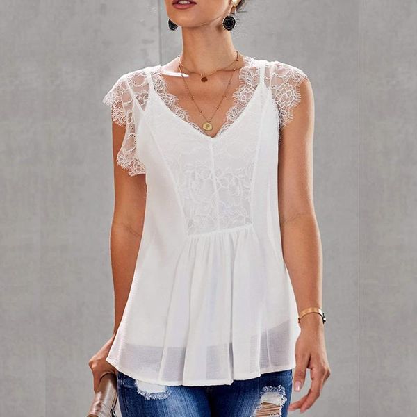 40# lace patchwork t-shirts out wear elegant women's white v-neck crochet tee loose korean style office summer t-shirt
40# lace patchwork t-shirts out wear elegant women's white v-neck crochet tee loose korean style office summer t-shirt
