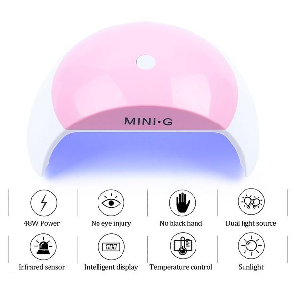 nail dryers 1 pcs lamp 48w smart sensor dryer dual light source led/uv potherapy portable non-black hand
nail dryers 1 pcs lamp 48w smart sensor dryer dual light source led/uv potherapy portable non-black hand