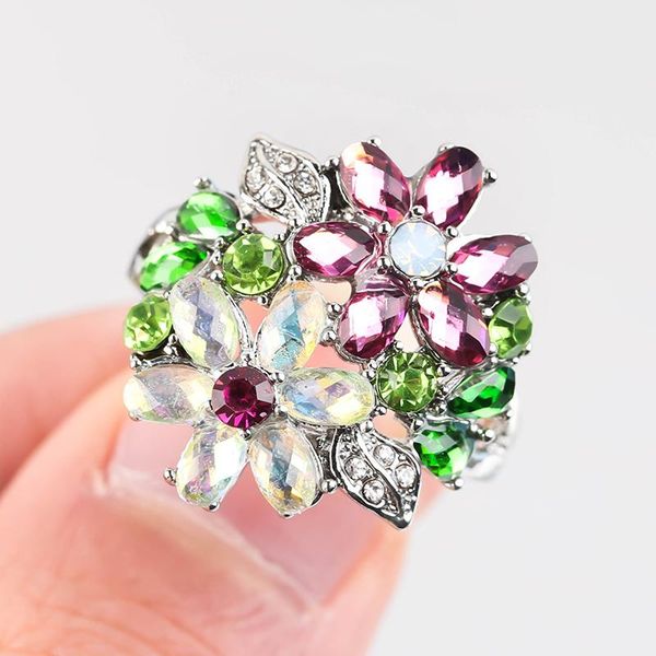 cluster rings exquisite colorful flower leaf crystal for women charming wedding ring fashion jewelry wife anniversary gift bijoux femmes, Golden;silver
cluster rings exquisite colorful flower leaf crystal for women charming wedding ring fashion jewelry wife anniversary gift bijoux femmes, Golden;silver