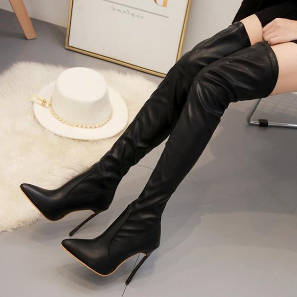 boots ribetrini fashion pointed toe thin heel thigh high for women brand party dress wedding over the knee, Black
boots ribetrini fashion pointed toe thin heel thigh high for women brand party dress wedding over the knee, Black