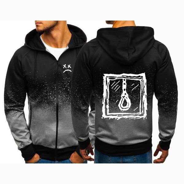 men's hoodies & sweatshirts 2021 spring autumn men lil.peep print casual hip hop harajuku gradient color hooded fleece zipper jacket cl, Black
men's hoodies & sweatshirts 2021 spring autumn men lil.peep print casual hip hop harajuku gradient color hooded fleece zipper jacket cl, Black