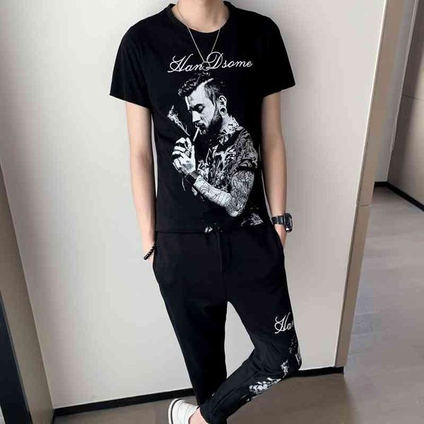 summer tracksuit set men clothing sweat suits 2 pieces sport suit short sleeve tshirt+ sweatpants male hip hop jogger set 210527, Gray
summer tracksuit set men clothing sweat suits 2 pieces sport suit short sleeve tshirt+ sweatpants male hip hop jogger set 210527, Gray