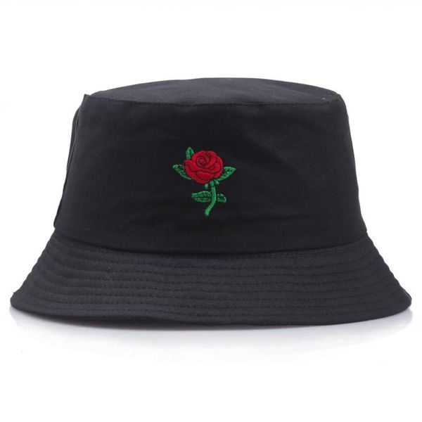 wide brim hats summer 4-color embroidered rose bucket hat for men and women 's sunshade flat panama fisherman caps romantic harajuku, Blue;gray
wide brim hats summer 4-color embroidered rose bucket hat for men and women 's sunshade flat panama fisherman caps romantic harajuku, Blue;gray