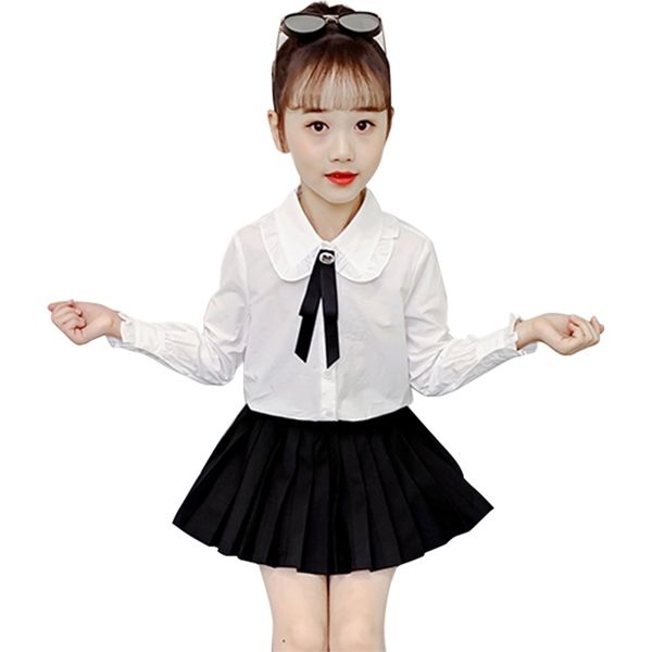 kids clothes girls blouse + skirt children's for casual spring autumn school 210527, White
kids clothes girls blouse + skirt children's for casual spring autumn school 210527, White