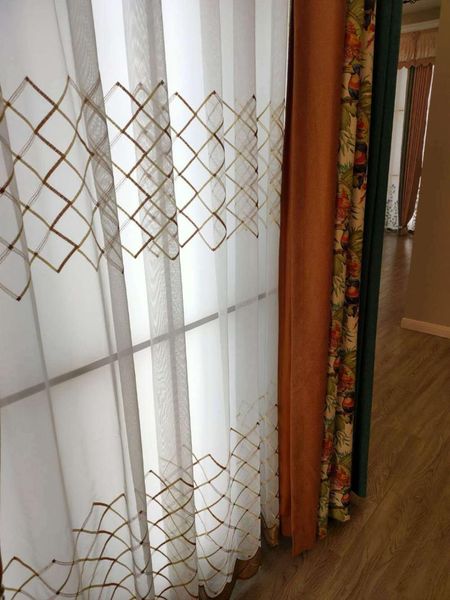 simple embroidered plaid tulle for living room luxury window screen curtains sheer in bedroom bay gauze panel curtain & drapes
simple embroidered plaid tulle for living room luxury window screen curtains sheer in bedroom bay gauze panel curtain & drapes