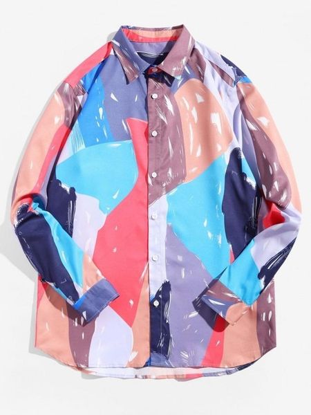 men's casual shirts men clothing 2021 autumn long-sleeved irregular printed shirt camisas para hombre, White;black
men's casual shirts men clothing 2021 autumn long-sleeved irregular printed shirt camisas para hombre, White;black