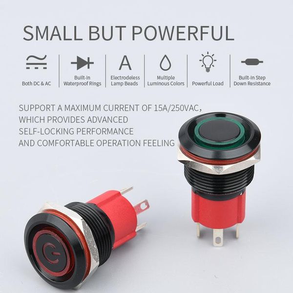 smart home control wd 19mm power style metal 10a large current switch push button switches
smart home control wd 19mm power style metal 10a large current switch push button switches