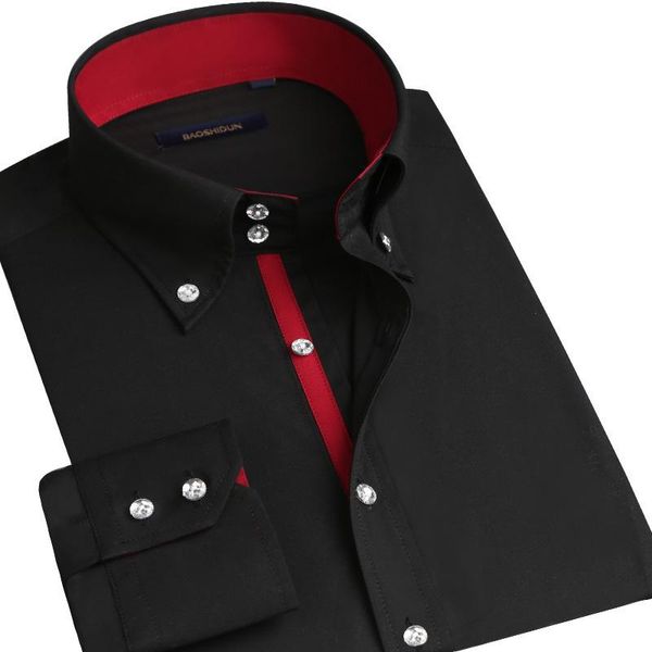 men's casual shirts trendy luxury diamond buttons mens dress long sleeve black red business slim fit high collar stage western blouse, White;black
men's casual shirts trendy luxury diamond buttons mens dress long sleeve black red business slim fit high collar stage western blouse, White;black