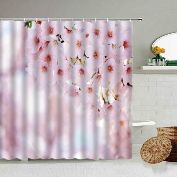 pink peach blossom sakura flower plant shower curtain set spring romance girl bathroom accessories with hook waterproof screen curtains
pink peach blossom sakura flower plant shower curtain set spring romance girl bathroom accessories with hook waterproof screen curtains