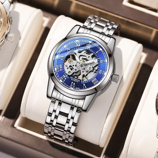 wristwatches mg.orkina watches men's automatic hollow waterproof mechanical watch steel belt fashion luminous man wristwatch, Slivery;brown
wristwatches mg.orkina watches men's automatic hollow waterproof mechanical watch steel belt fashion luminous man wristwatch, Slivery;brown