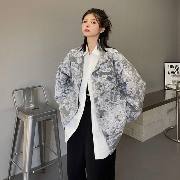 women's jackets korean harajuku print jeans jacket women autumn 2021 loose casual lapel long sleeve denim oversized chaqueta mujer stre, Black;brown
women's jackets korean harajuku print jeans jacket women autumn 2021 loose casual lapel long sleeve denim oversized chaqueta mujer stre, Black;brown