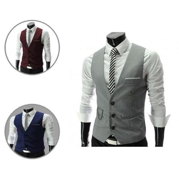 men's suits & blazers simple solid color men formal business vest soft texture suit waistcoat sleeveless workwear, White;black
men's suits & blazers simple solid color men formal business vest soft texture suit waistcoat sleeveless workwear, White;black