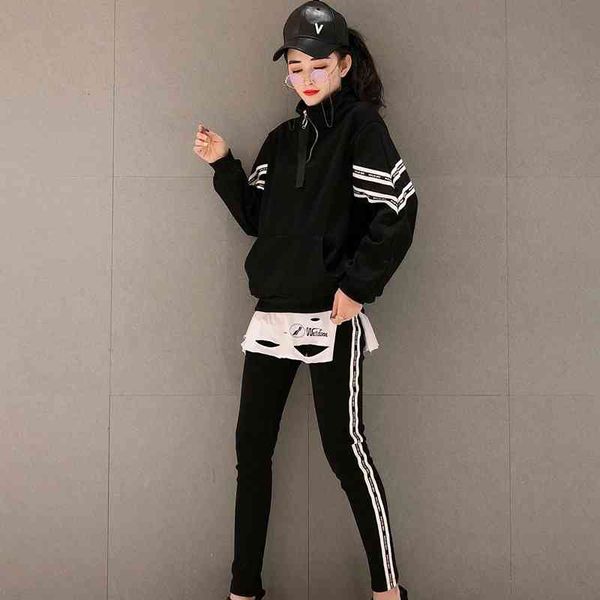 two piece dress winter plus veet pullover vest + elastic waist trousers casual sports three-piece suit, White
two piece dress winter plus veet pullover vest + elastic waist trousers casual sports three-piece suit, White