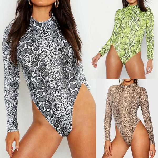 women long sleeve slim bodysuit snake skin print club party bodycon jumpsuit summer autumn women's jumpsuits & rompers, Black;white
women long sleeve slim bodysuit snake skin print club party bodycon jumpsuit summer autumn women's jumpsuits & rompers, Black;white