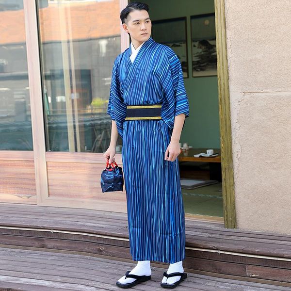 vintage japanese style traditional kimono for men adults male yukata samurai costume hekoobi striped performance show ethnic clothing, Red
vintage japanese style traditional kimono for men adults male yukata samurai costume hekoobi striped performance show ethnic clothing, Red