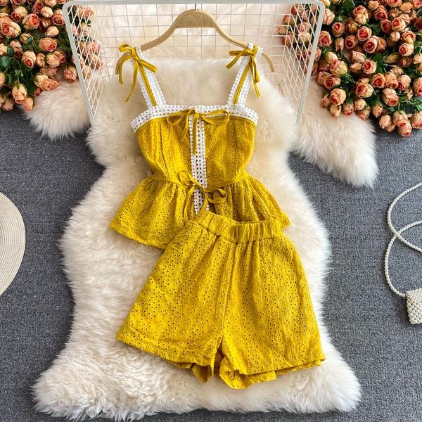 women's tracksuits girls sweet cold navel hollow strap camisole and high waist wide leg short pants age reduce two piece shorts suits, Gray
women's tracksuits girls sweet cold navel hollow strap camisole and high waist wide leg short pants age reduce two piece shorts suits, Gray